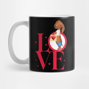 Funny loving Doxie dog cute dachshund fur baby mom dad gift Mug